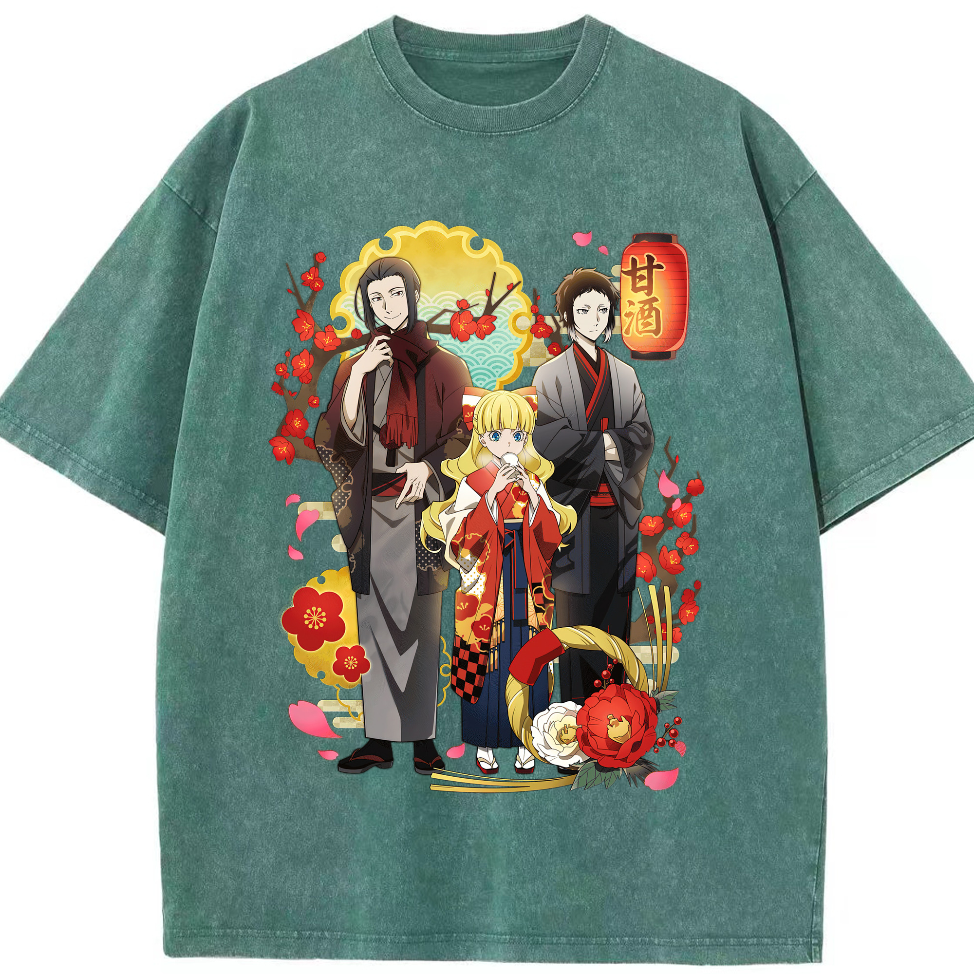 （画像用） 文豪ストレイドッグス Bungo Stray Dogs 綿100% ヴィンテージ風 半袖Tシャツ（フロントプリント）